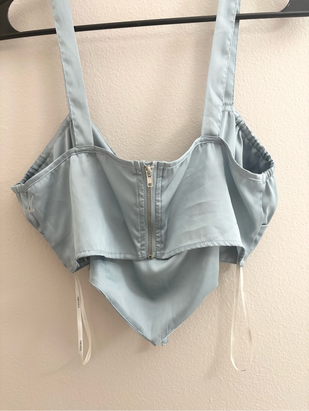 5/$15 🩷 Forever 21 Corset Style Pale Blue Women's Top - Picture 6 of 8